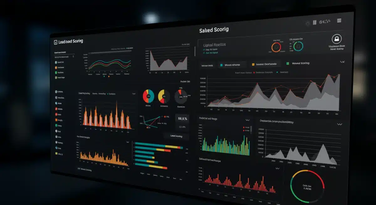 AI sales analytics dashboard showing lead scoring and conversion metrics