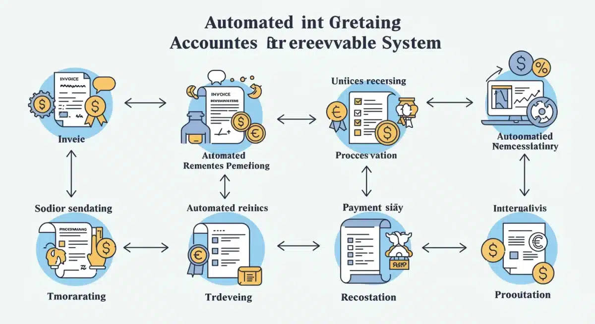 Infographic detailing the streamlined workflow of an automated accounts receivable system
