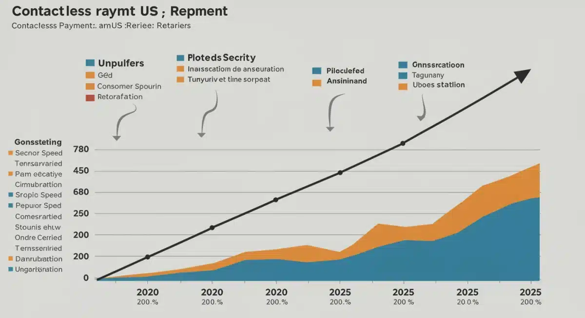 Infographic illustrating the rapid growth and benefits of contactless payment adoption in US retail.