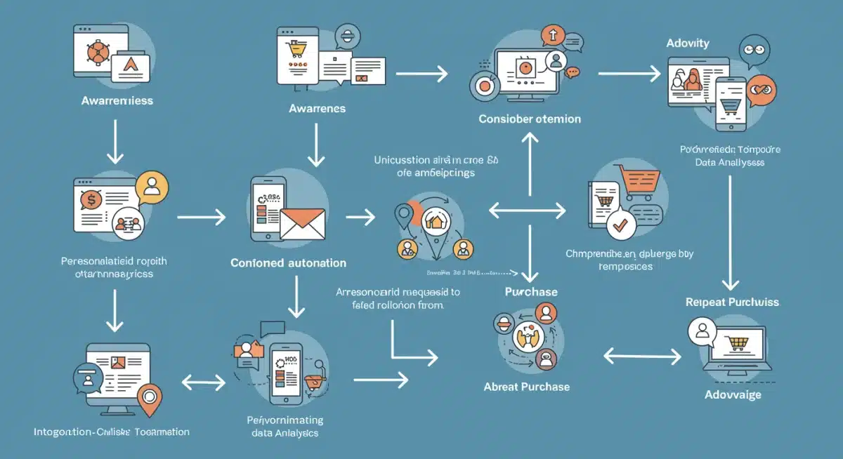 Customer journey map optimized with personalized marketing automation touchpoints.