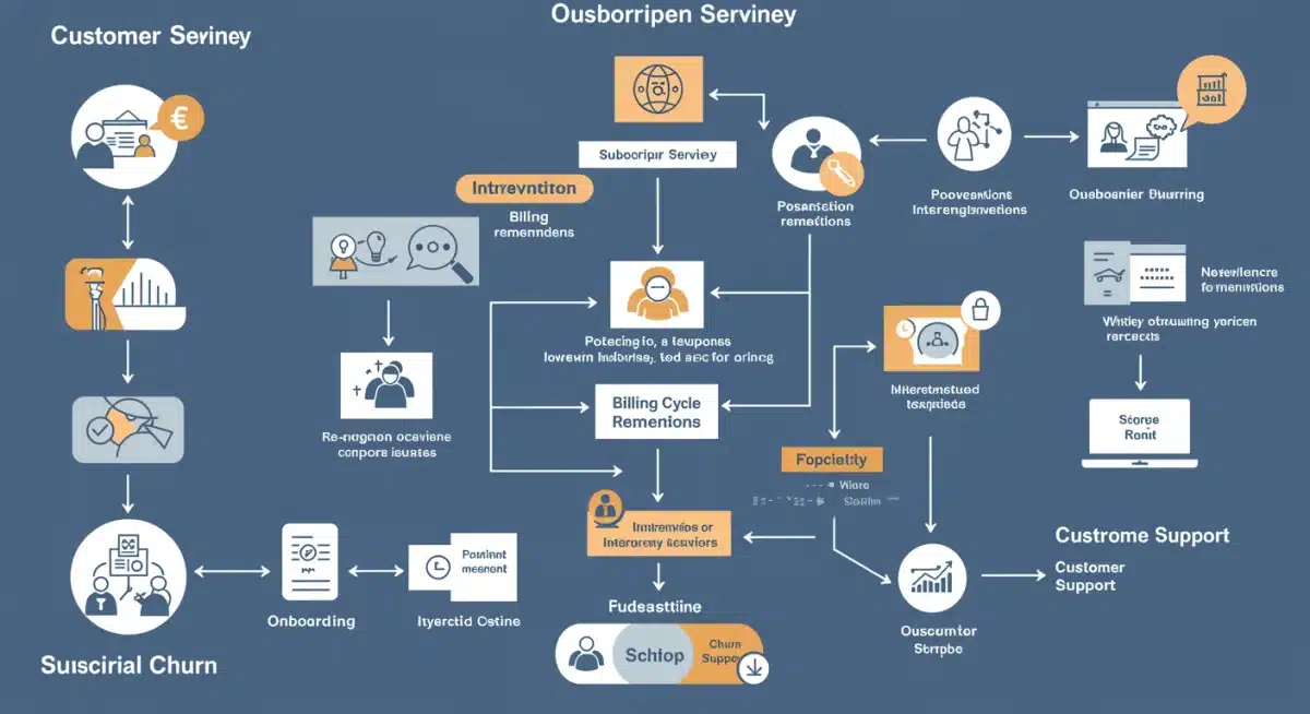 Customer journey flowchart for subscription services