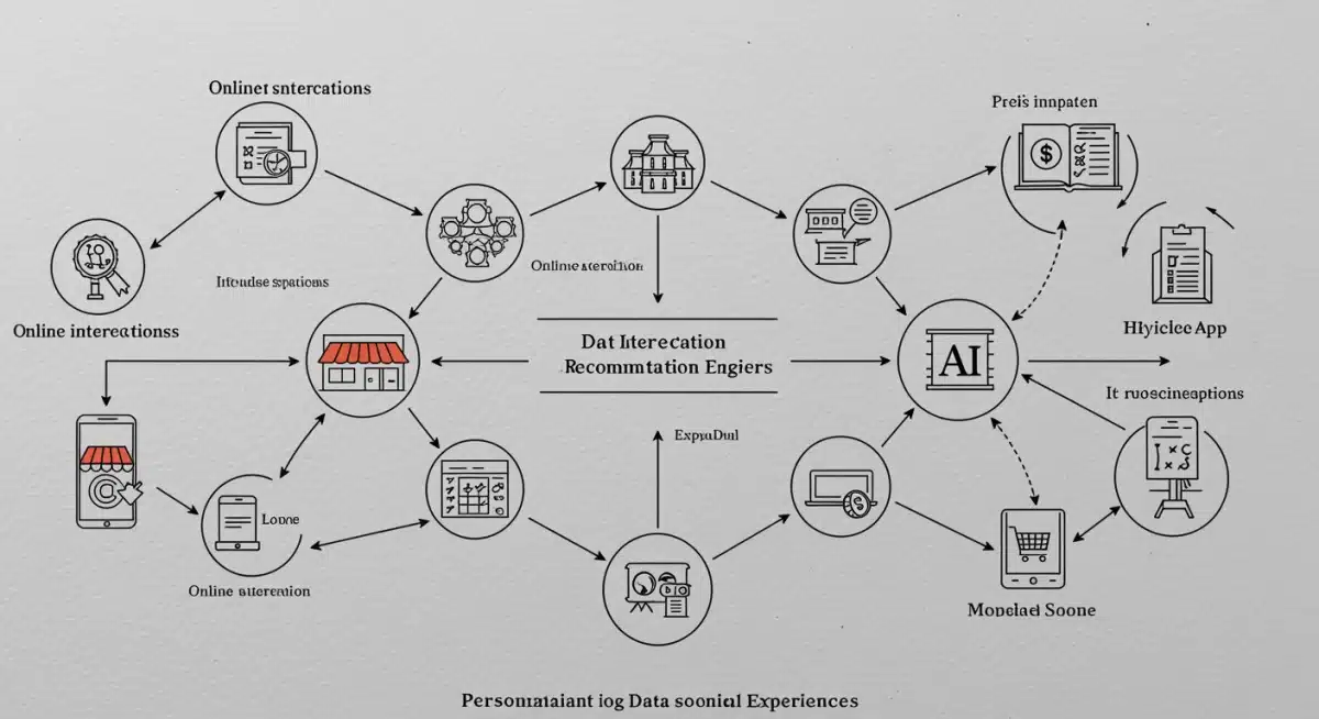 Data flow for AI personalized product recommendations