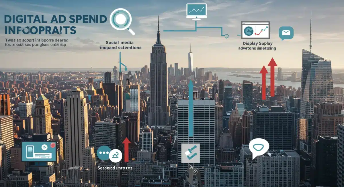 Infographic detailing digital ad spend components and their direct link to sales growth.