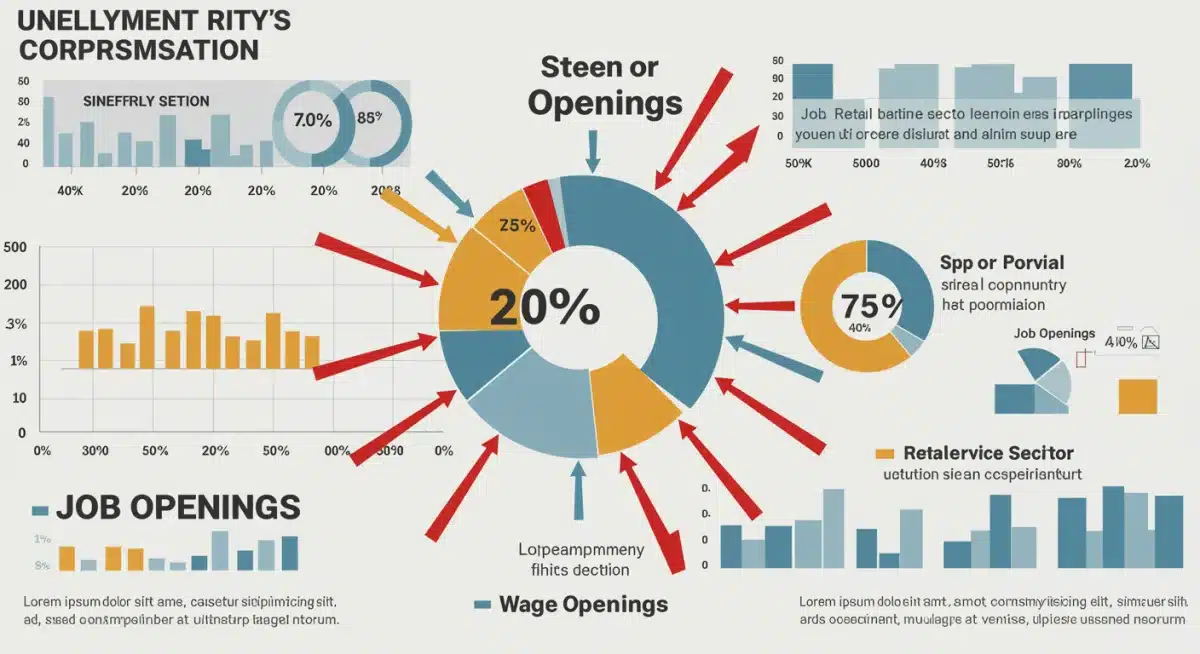 Infographic detailing labor market components affecting commerce sector compensation