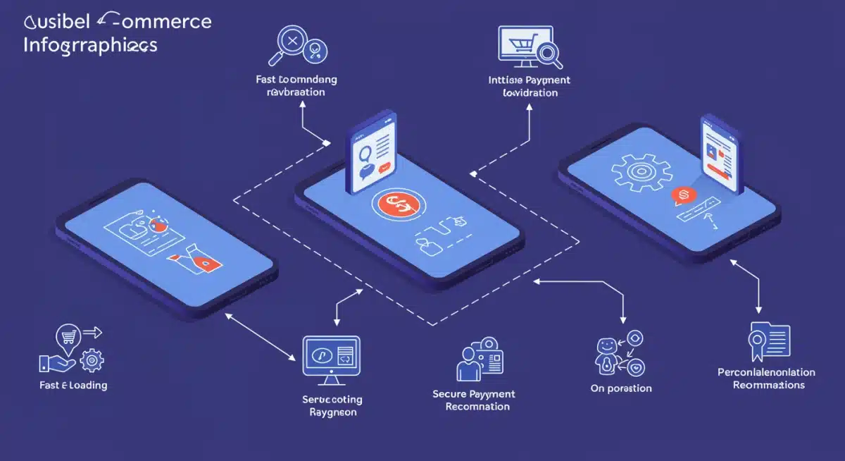 Mobile customer journey infographic detailing key optimization points for conversion rate improvement.
