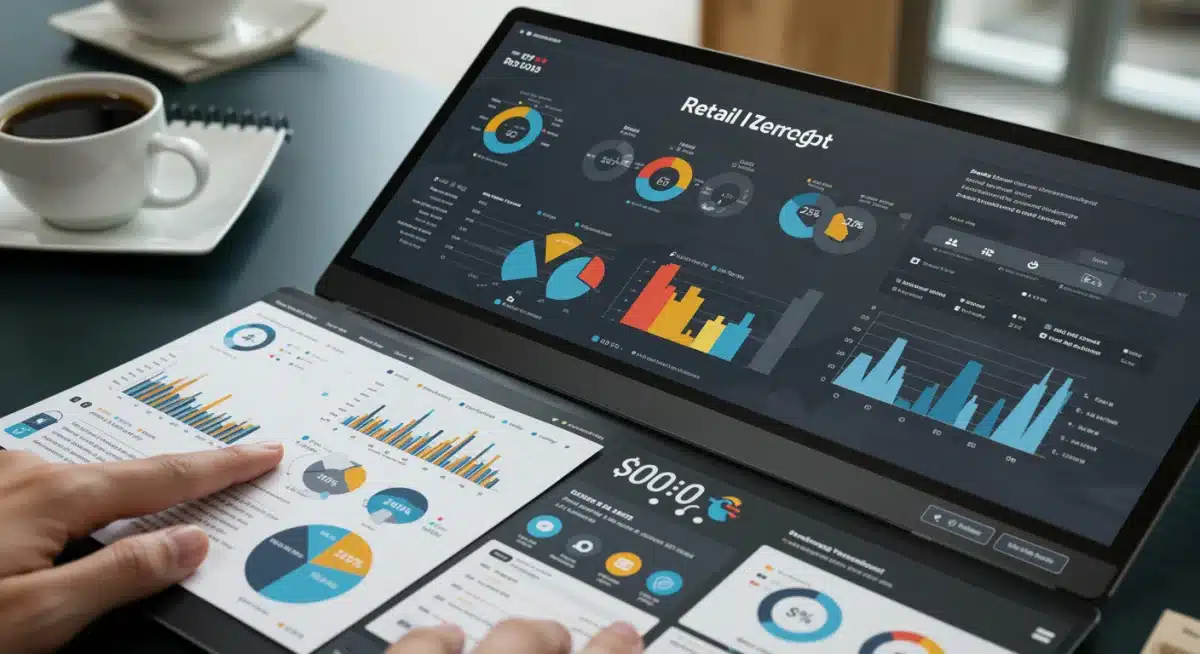 Retail data analytics dashboard showing investment growth