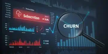 Dashboard showing subscription churn reduction metrics