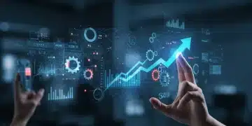 Digital transformation driving efficiency in US B2B sales with interconnected networks and data.